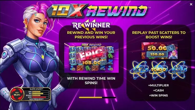  Info and Rules at 10x Rewind 5 Reel Mobile Real Slot created by 4ThePlayer