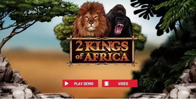  Introduction Screen at 2 Kings of Africa 6 Reel Mobile Real Slot created by Red Rake Gaming