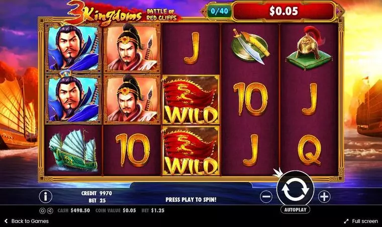  Main Screen Reels at 3 Kingdoms – Battle of Red Cliffs 5 Reel Mobile Real Slot created by Pragmatic Play