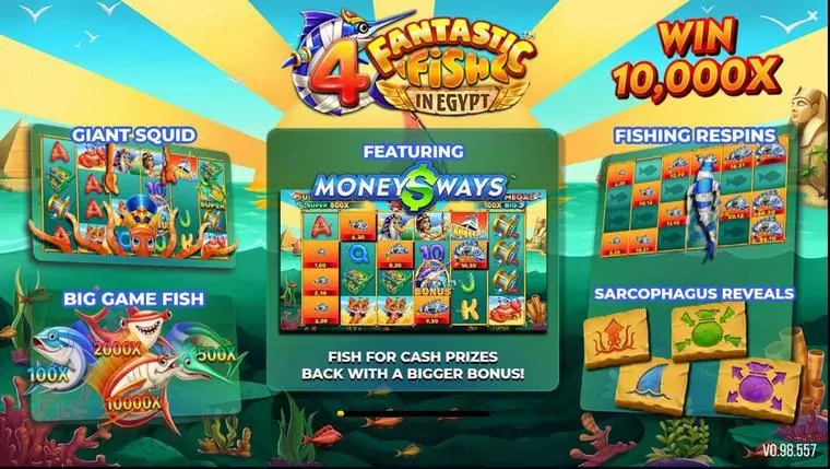  Info and Rules at 4 Fantastic Fish In Egypt 6 Reel Mobile Real Slot created by 4ThePlayer