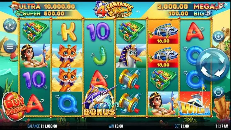  Main Screen Reels at 4 Fantastic Fish In Egypt 6 Reel Mobile Real Slot created by 4ThePlayer