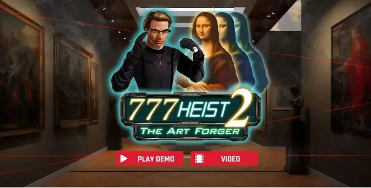  Introduction Screen at 777 Heist 2 The Art Forgery 5 Reel Mobile Real Slot created by Red Rake Gaming