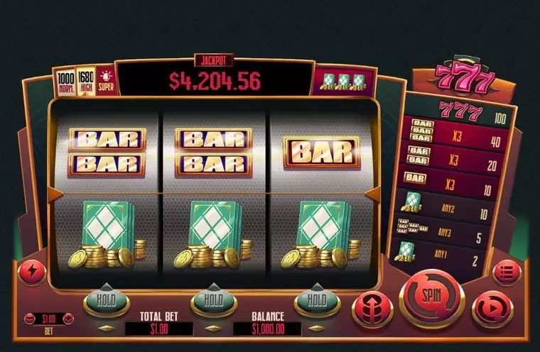  Info and Rules at 777 3 Reel Mobile Real Slot created by RTG