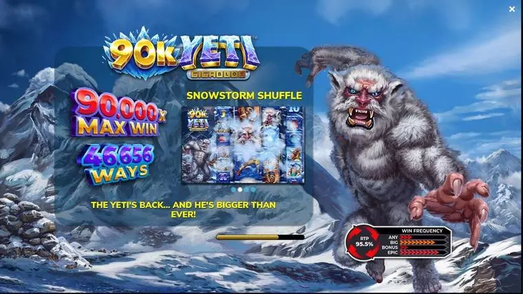  Info and Rules at 90K Yeti Gigablox 6 Reel Mobile Real Slot created by 4ThePlayer