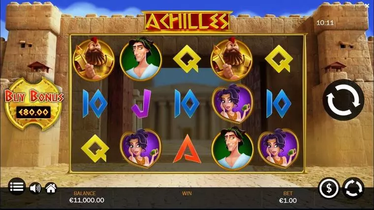  Main Screen Reels at Achilles 5 Reel Mobile Real Slot created by Jelly Entertainment