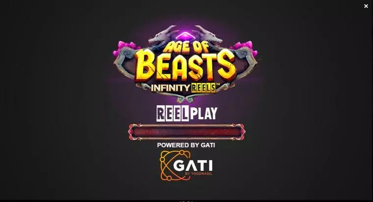  Introduction Screen at Age of Beasts Infinity Reels 3 Reel Mobile Real Slot created by ReelPlay