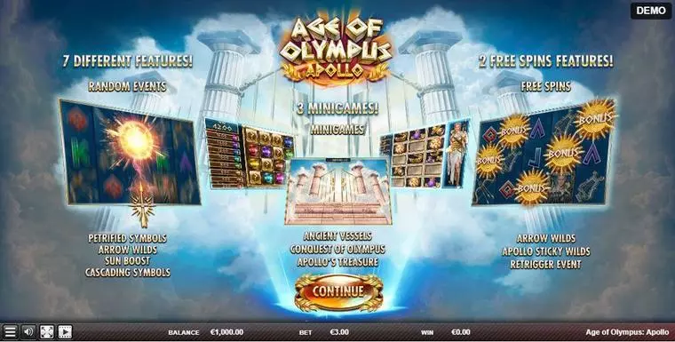  Info and Rules at Age of Olympus: Apollo 5 Reel Mobile Real Slot created by Red Rake Gaming