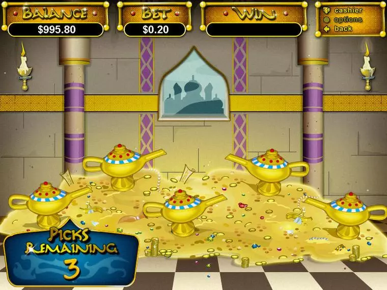  Bonus 1 at Aladdin's Wishes 5 Reel Mobile Real Slot created by RTG