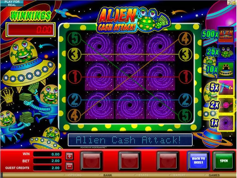  Bonus 1 at Alien Cash Attack 3 Reel Mobile Real Slot created by Microgaming
