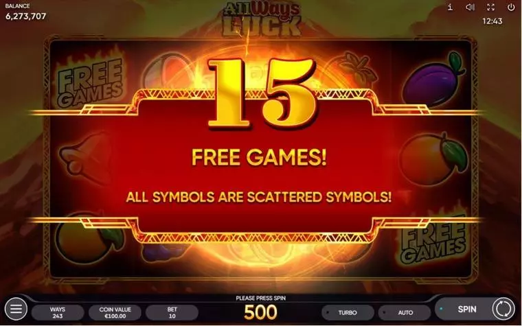  Free Spins Feature at All Ways Luck 5 Reel Mobile Real Slot created by Endorphina