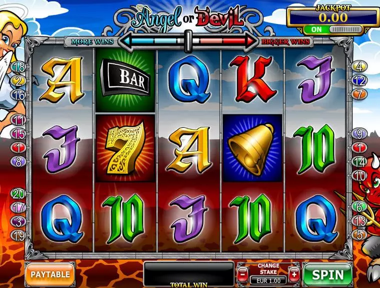  Main Screen Reels at Angel or Devil 5 Reel Mobile Real Slot created by Ash Gaming