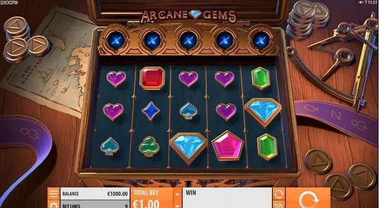  Main Screen Reels at Arcane Gems 5 Reel Mobile Real Slot created by Quickspin