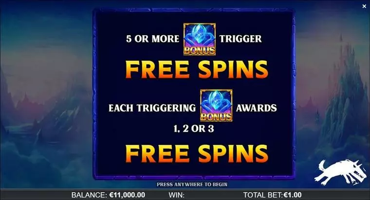  Free Spins Feature at Arctic Sorcerer Gigablox 6 Reel Mobile Real Slot created by ReelPlay