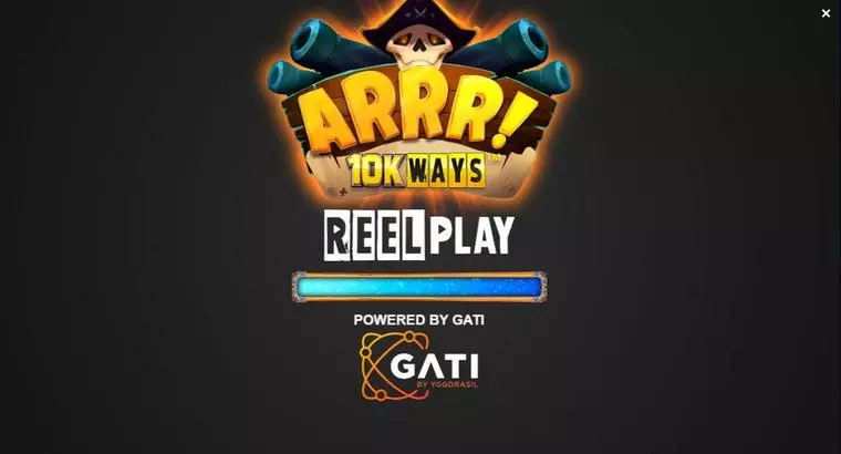  Introduction Screen at ARRR! 10K Ways 6 Reel Mobile Real Slot created by ReelPlay