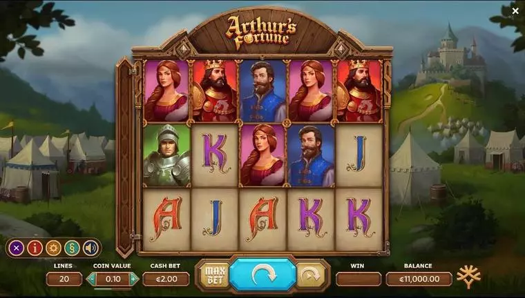  Main Screen Reels at Arthur's Fortune 5 Reel Mobile Real Slot created by Yggdrasil