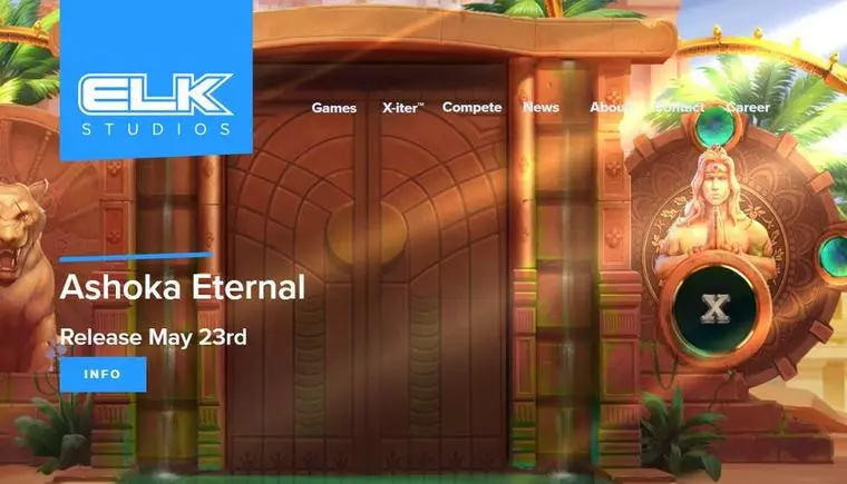  Introduction Screen at Ashoka Eternal 5 Reel Mobile Real Slot created by Elk Studios