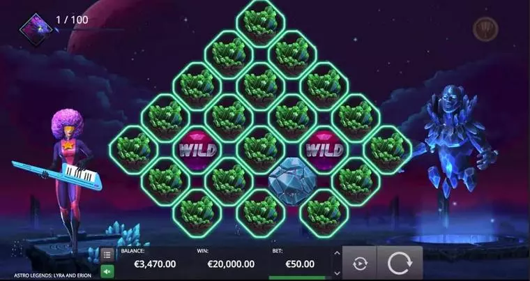  Main Screen Reels at Astro Legends: Lyra and Erion  5 Reel Mobile Real Slot created by Microgaming