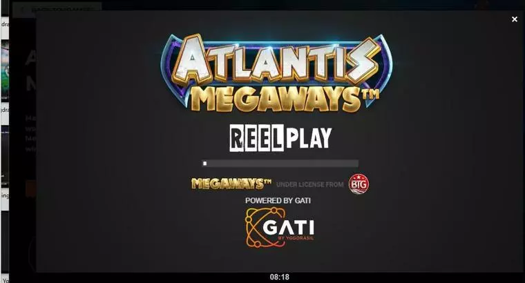  Introduction Screen at Atlantis Megaways 6 Reel Mobile Real Slot created by ReelPlay