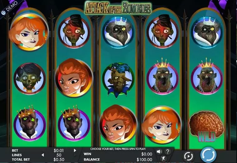   at Attack Of The Zombies 5 Reel Mobile Real Slot created by Genesis