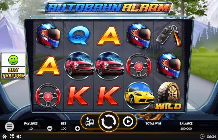  Main Screen Reels at Autobahn Aalarm 5 Reel Mobile Real Slot created by Apparat Gaming