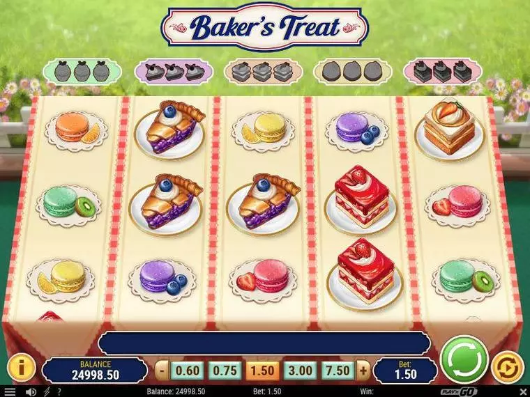  Main Screen Reels at Baker's Treat 5 Reel Mobile Real Slot created by Play'n GO