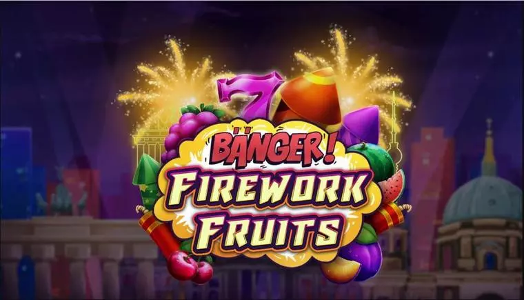  Introduction Screen at Banger! Firework Fruits 5 Reel Mobile Real Slot created by Apparat Gaming