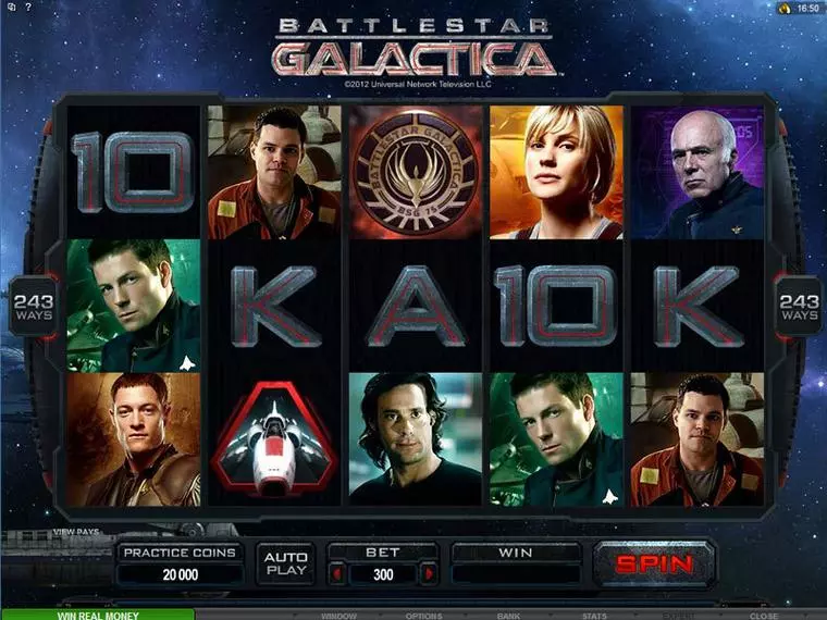  Main Screen Reels at Battlestar Galactica 5 Reel Mobile Real Slot created by Microgaming