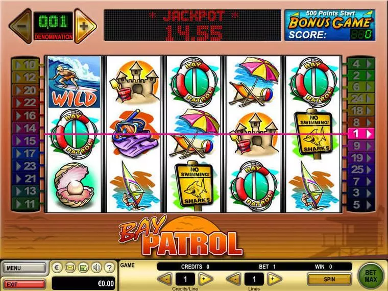  Main Screen Reels at Bay Patrol 5 Reel Mobile Real Slot created by GTECH