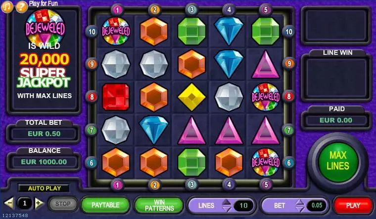  Main Screen Reels at Bejeweled 0 Reel Mobile Real Slot created by IN DOUBT