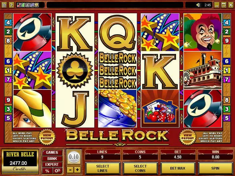  Main Screen Reels at Belle Rock 5 Reel Mobile Real Slot created by Microgaming