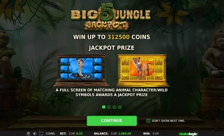  Info and Rules at Big 5 Jungle Jackpot 5 Reel Mobile Real Slot created by StakeLogic