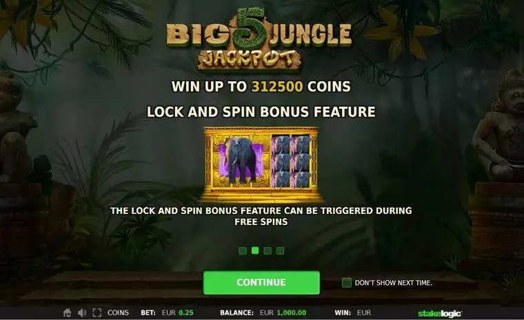 Info and Rules at Big 5 Jungle Jackpot 5 Reel Mobile Real Slot created by StakeLogic