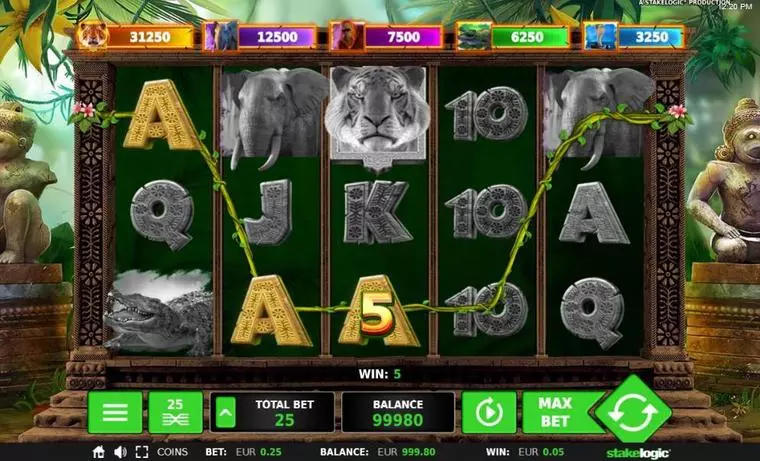  Main Screen Reels at Big 5 Jungle Jackpot 5 Reel Mobile Real Slot created by StakeLogic