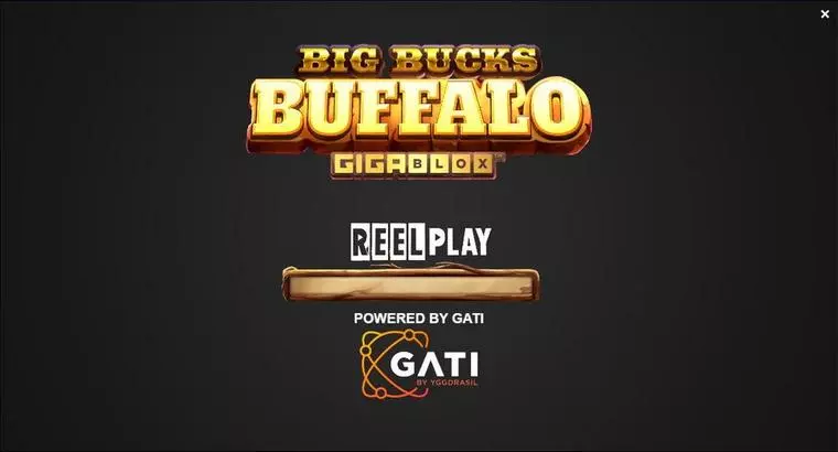  Introduction Screen at Big Bucks Buffalo GigaBlox 6 Reel Mobile Real Slot created by ReelPlay