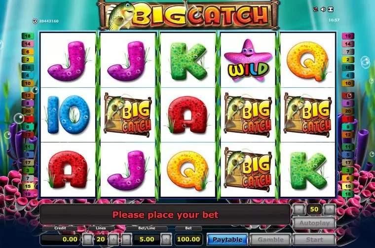  Main Screen Reels at Big Catch 5 Reel Mobile Real Slot created by Novomatic