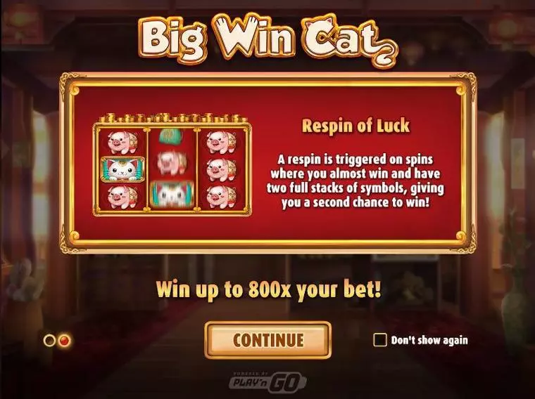   at Big Win Cat  3 Reel Mobile Real Slot created by Play'n GO