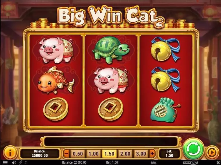  Main Screen Reels at Big Win Cat  3 Reel Mobile Real Slot created by Play'n GO