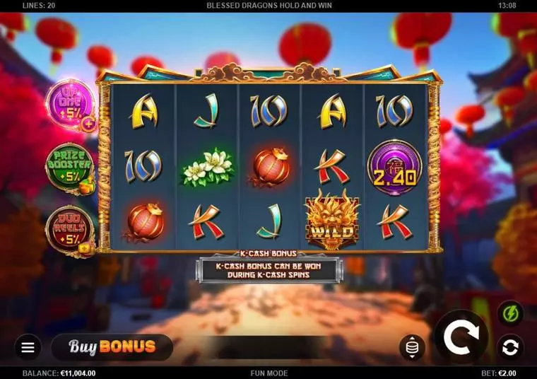  Main Screen Reels at Blessed Dragons Hold and Win 5 Reel Mobile Real Slot created by Kalamba Games