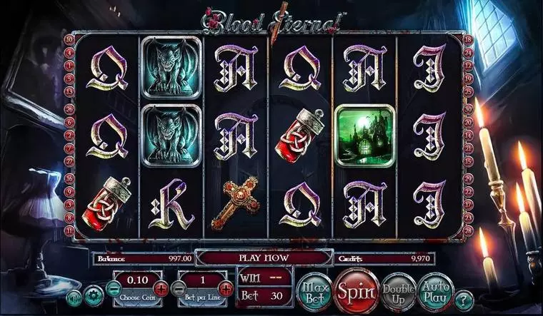  Main Screen Reels at Blood Eternal 5 Reel Mobile Real Slot created by BetSoft