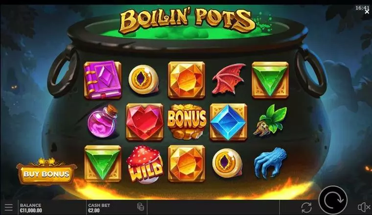  Main Screen Reels at Boiling Pots  5 Reel Mobile Real Slot created by Yggdrasil