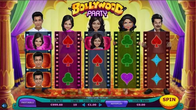  Main Screen Reels at Bollywood Party 5 Reel Mobile Real Slot created by Sigma Gaming