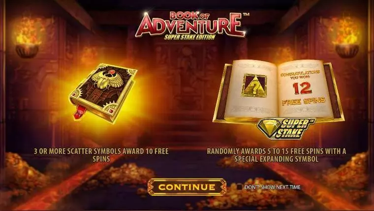  Info and Rules at Book of Adventure: Super Stake Edition 5 Reel Mobile Real Slot created by StakeLogic