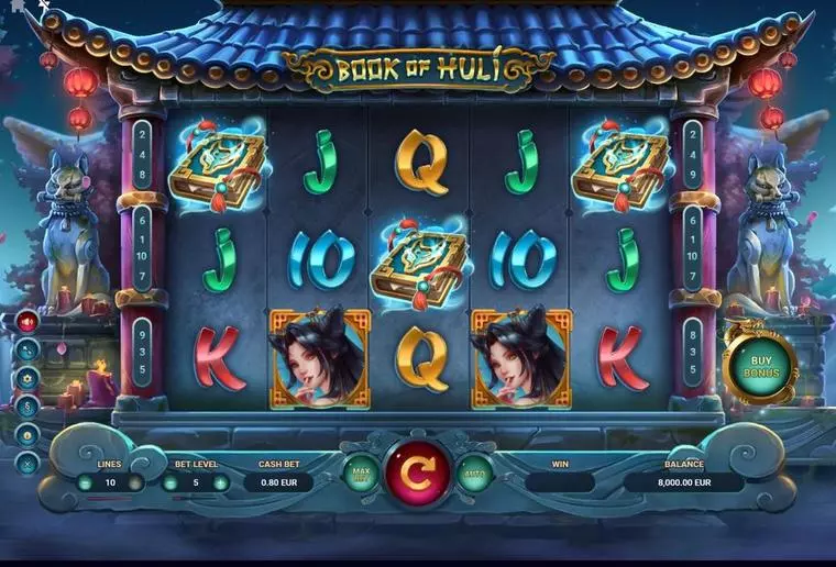  Main Screen Reels at Book of Huli 5 Reel Mobile Real Slot created by TrueLab Games