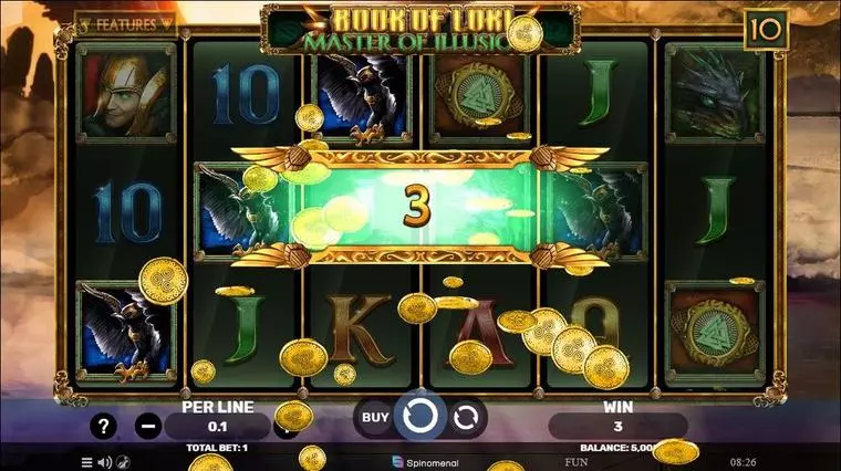  Winning Screenshot at Book Of Loki – Master Of Illusions 6 Reel Mobile Real Slot created by Spinomenal