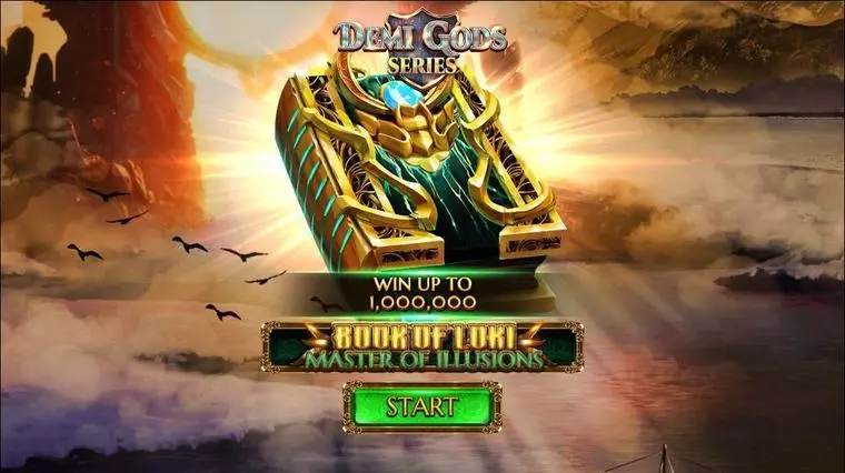  Introduction Screen at Book Of Loki – Master Of Illusions 6 Reel Mobile Real Slot created by Spinomenal