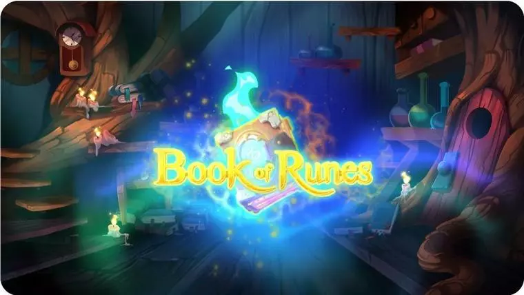  Introduction Screen at Book of Runes 5 Reel Mobile Real Slot created by Mancala Gaming
