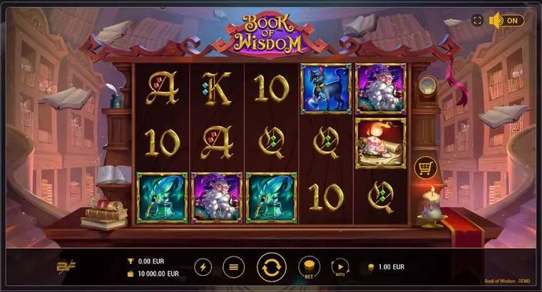  Main Screen Reels at Book Of Wisdom 5 Reel Mobile Real Slot created by BF Games