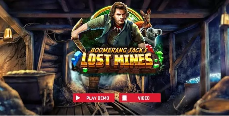  Introduction Screen at Boomerang Jack's Lost Mines 5 Reel Mobile Real Slot created by Red Rake Gaming