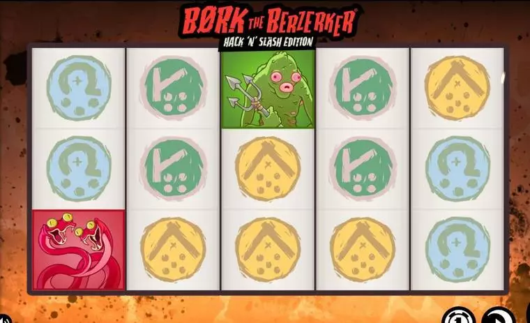  Main Screen Reels at Bork the Berzerker Hack 'N Slash Edition 5 Reel Mobile Real Slot created by Thunderkick