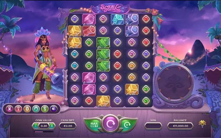  Main Screen Reels at Brazil Bomba 6 Reel Mobile Real Slot created by Yggdrasil